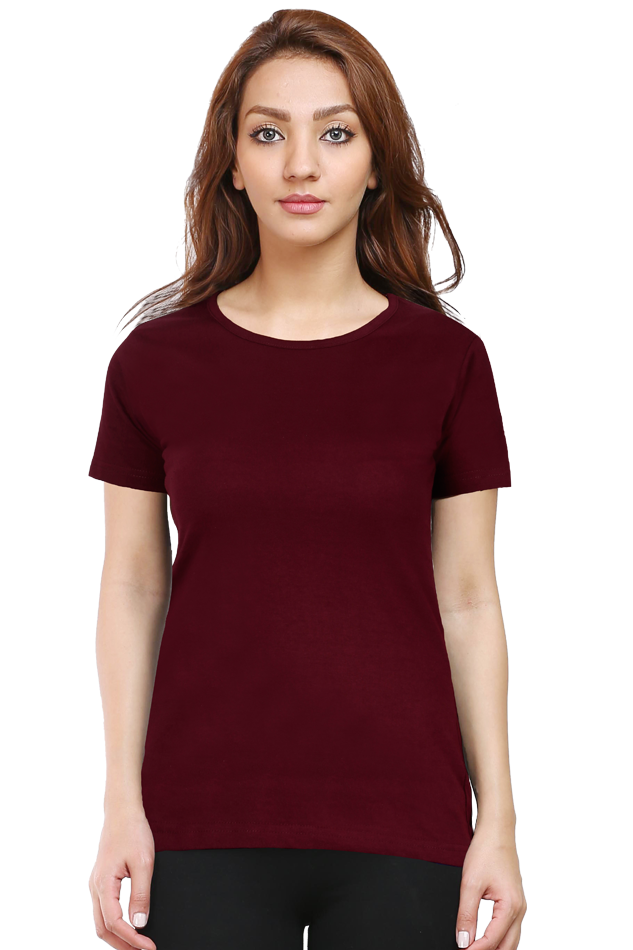 Solid Women round neck t-shirt