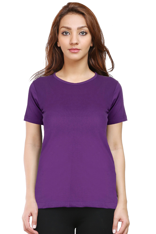 Solid Women round neck t-shirt