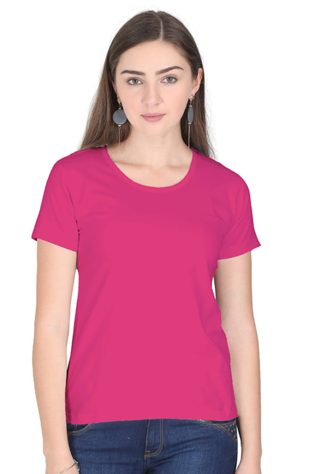 Solid Women round neck t-shirt