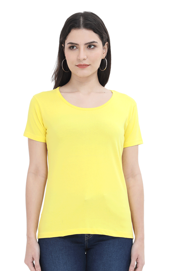 Solid Women round neck t-shirt