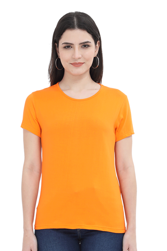 Solid Women round neck t-shirt