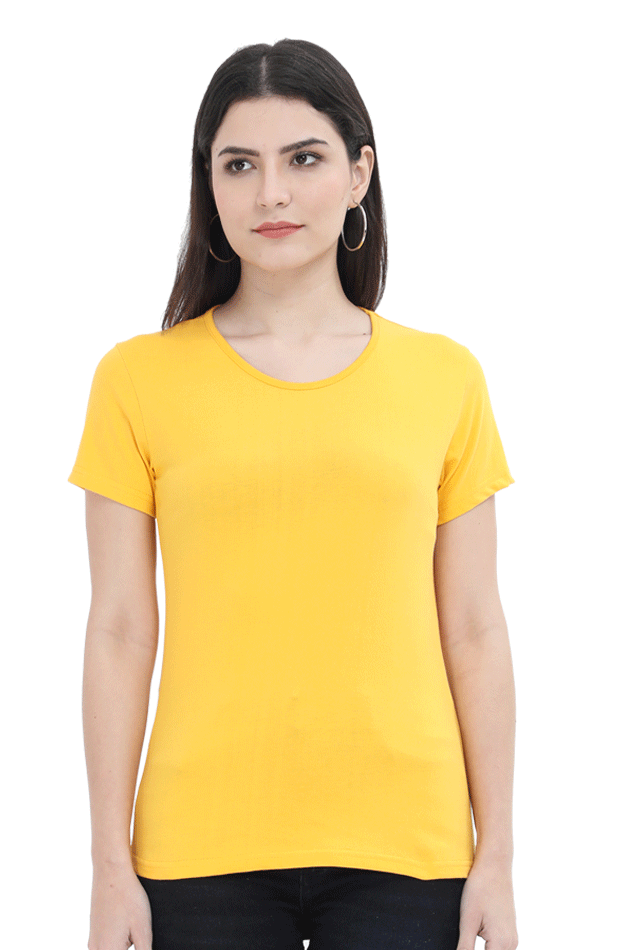 Solid Women round neck t-shirt