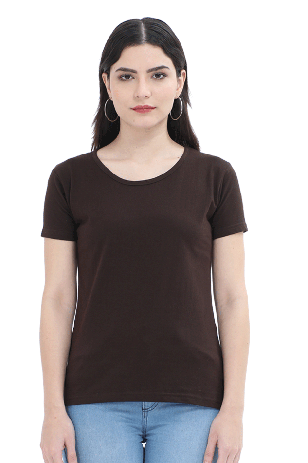 Solid Women round neck t-shirt