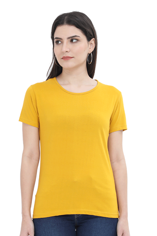Solid Women round neck t-shirt
