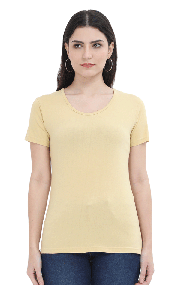 Solid Women round neck t-shirt