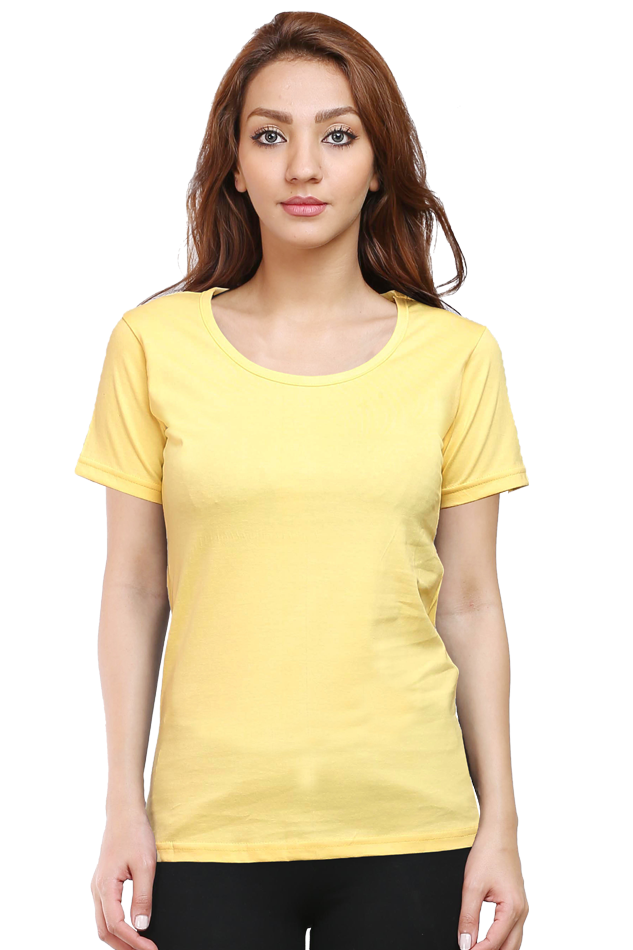 Solid Women round neck t-shirt
