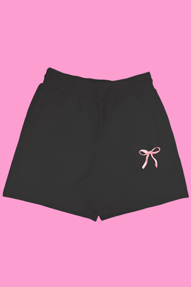 Cute Bows Black Shorts
