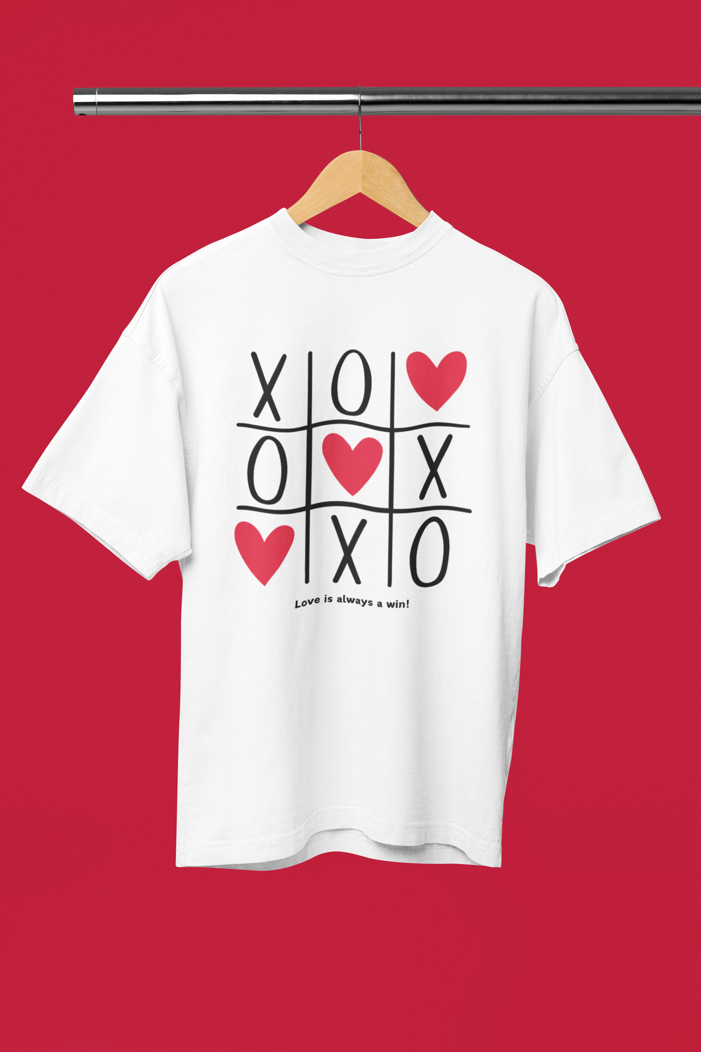 Tic tac toe love Oversized t-shirt
