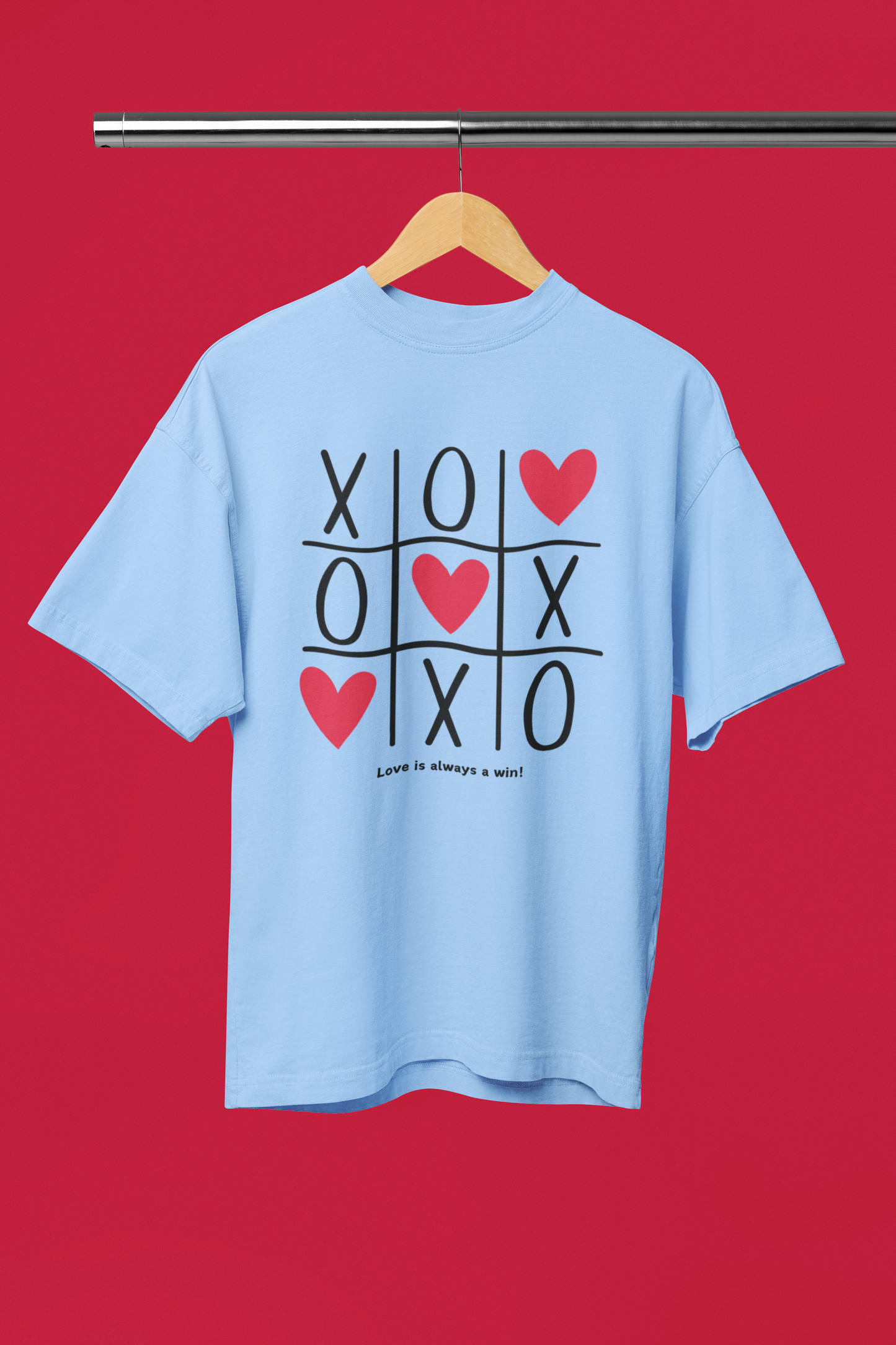 Tic tac toe love Oversized t-shirt