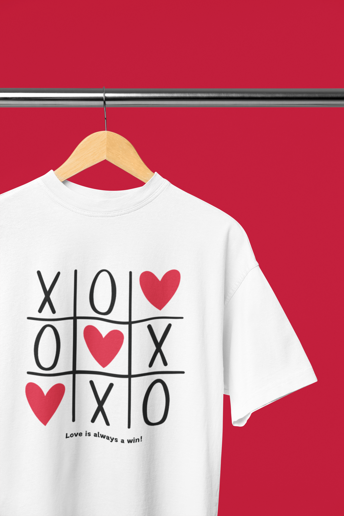 Tic tac toe love Oversized t-shirt