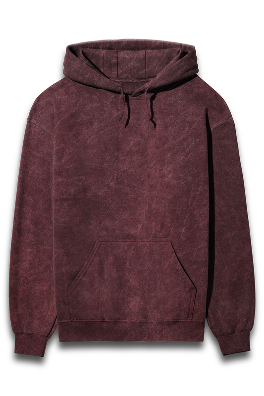 Acid Washed Red Hoodie