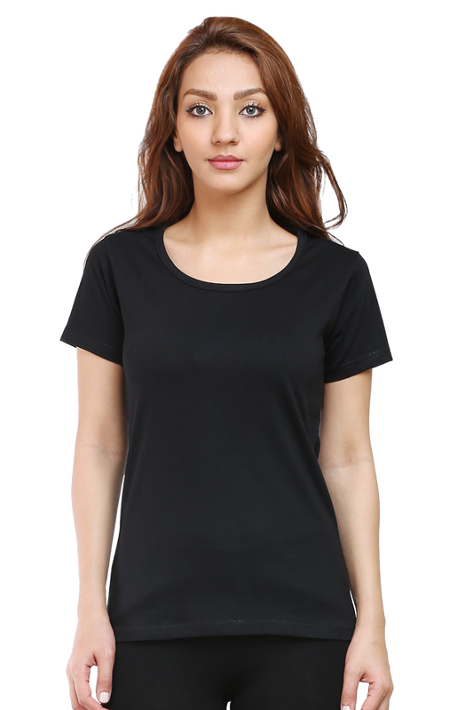 Solid Women round neck t-shirt