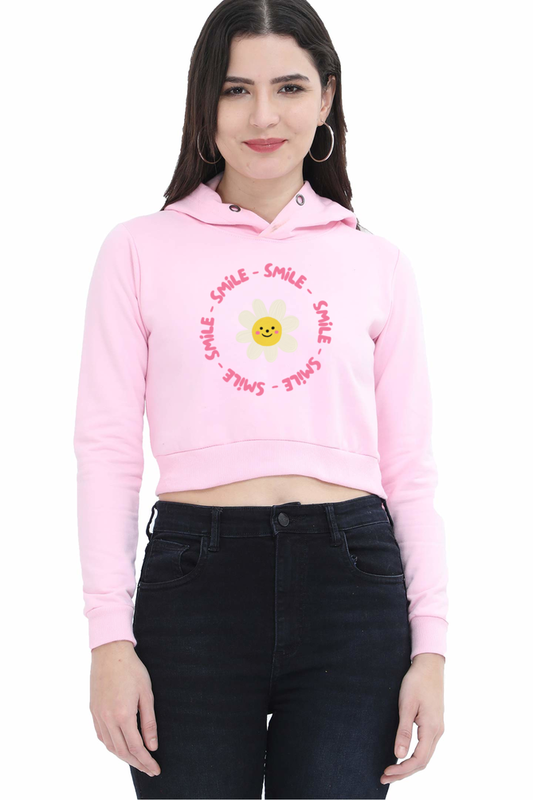 Smile Cropped Hoodie