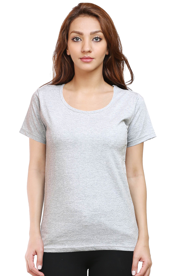 Solid Women round neck t-shirt