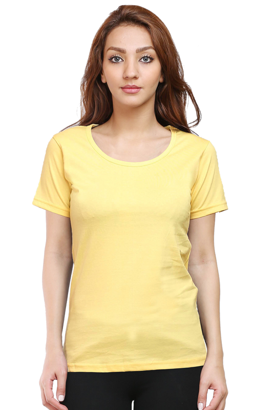 Solid Women round neck t-shirt