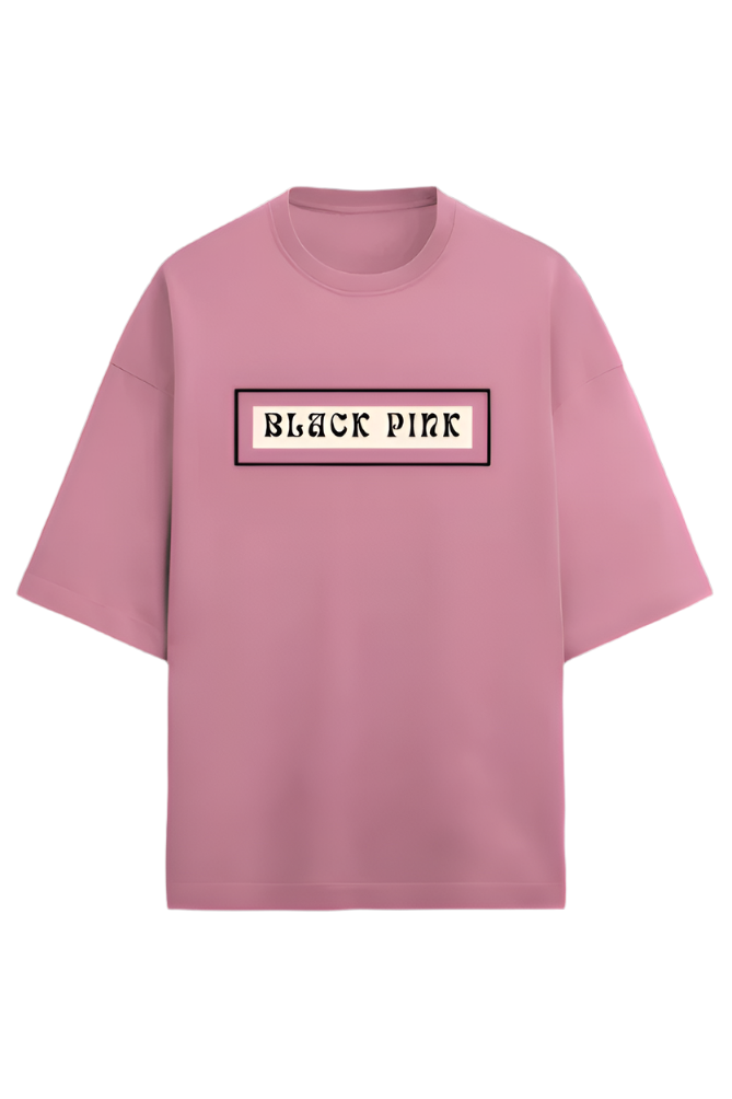 Black pink Oversized t-shirt in flamingo