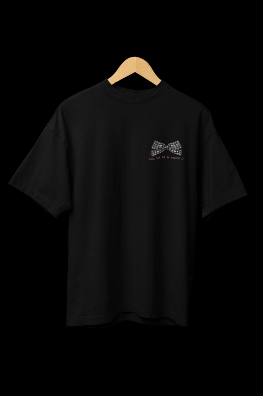 Black & white bow Oversized t-shirt