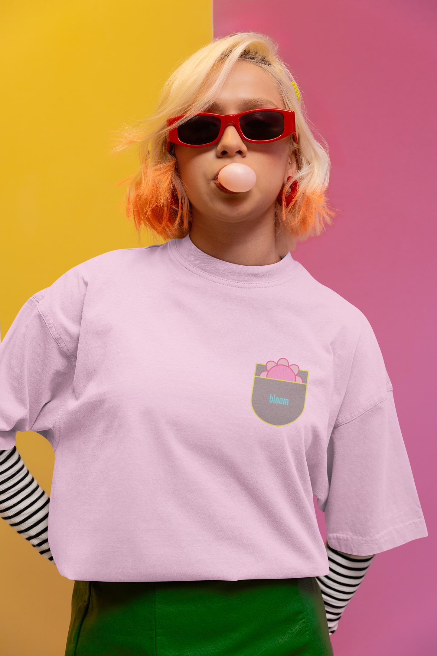 Bloom Oversized pink t-shirt