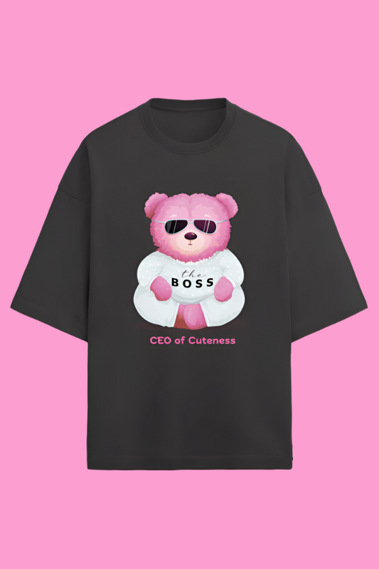 CEO of Cuteness Oversized black t-shirt