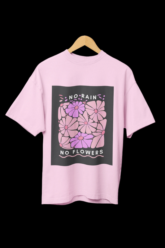 Flowers Oversized Pink t-shirt