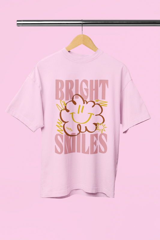 Bright Smiles Oversized pink t-shirt