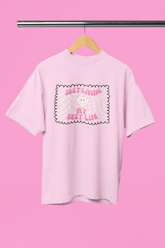 Best life pink t-shirt